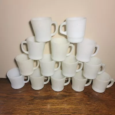  15 Vintage Anchor Hocking Fire King Coffee Mugs Cups White Milk Glass An Others • $60