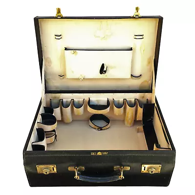 C. 1900 Ladies Mappin & Webb Vanity Travelling Case Leather With Silk Lining • $630