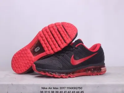 NIKE AIR MAX 2017 Men's Running Trainers Shoes Black And Red • $185.11