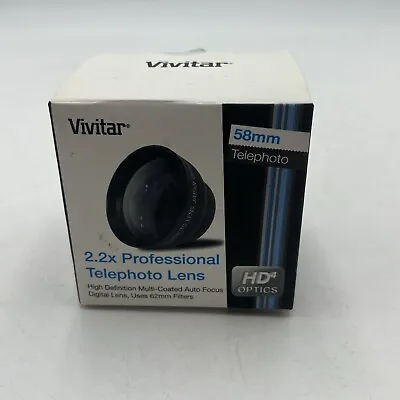 VIVITAR 58mm 2.2X PROFESSIONAL TELEPHOTO LENS VIV-58T - NOB! • $9.99