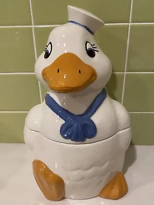 Vintage Sailor Duck Ceramic Cookie Jar • $30