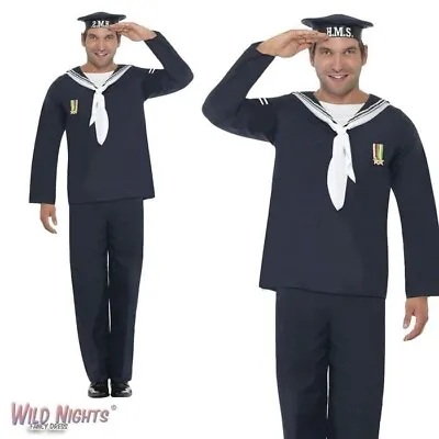 Mens Naval Nautical Seaman Costume Medium • £22.99