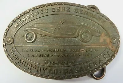 Vintage MERCEDES BENZ GERMANY Belt Buckle Minted Brass W.M. MURPHY CO. Pasadena • $19.99
