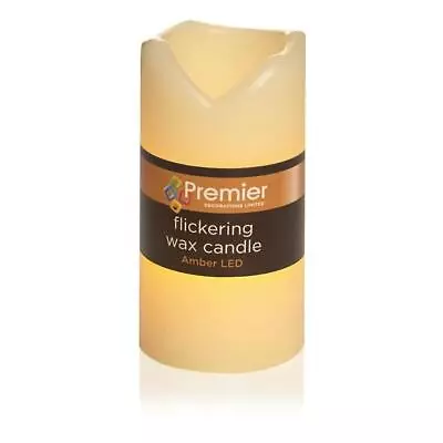 £2.75 • Buy Battery Operated Christmas Pillar Wax Candle 10cm Flickering Amber LED