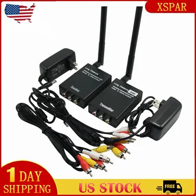 3W Wireless Video Transmitter Receiver Monitor Wireless Long Distance TX RX USA • $56.62