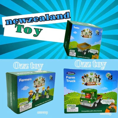 $59.99 • Buy Woolworths Bricks Farm Sets Quad Bike, Animal Set, Truck,newzealand Harvest
