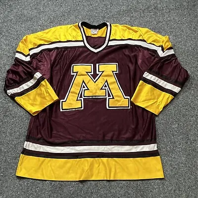 Vintage Minnesota Golden U Of M Gophers Hockey Jersey Koronis Sports Mens Size ? • $44.97