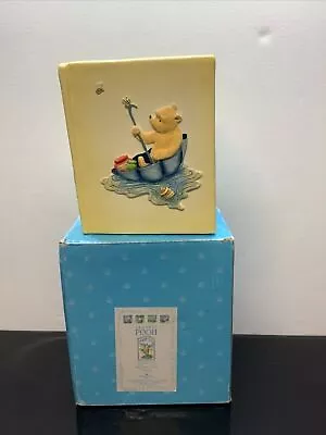 Disney Classic Winnie The Pooh Border Fine Art Ornament Rare Umbrella Money Bank • $34.75