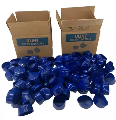 Uline Blue Tube Caps 2  ***lot Of 100*** • $15