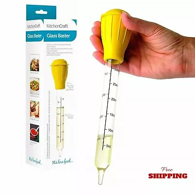 Glass Baster Traditional Turkey Meat Chicken Tube Syringe Kitchen Craft Cooking • £11.53