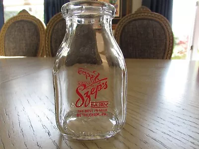 Vintage Szep's Dairy Bethlehem PA Glass Bottle 1/2 Pint Owens Illinois • $19.95