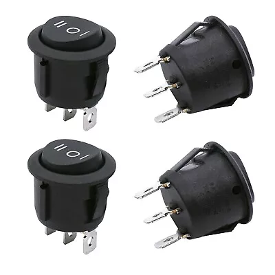 / 4Pcs Momentary Boat Rocker Switch 3 Pin 3 Position(On)-Off-(On) SPDT Mini Car • $13.77