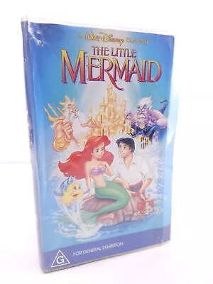 The Little Mermaid Walt Disney Classic Black Diamond Clamshell Case & VHS • $24.99