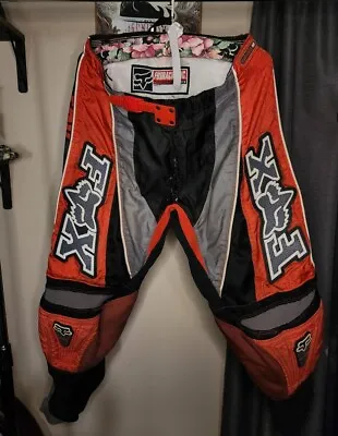 Vintage FOX 360 Size 34 MOTOCROSS RACING Orange  Motorcycle Dirt Bike Pants • $30