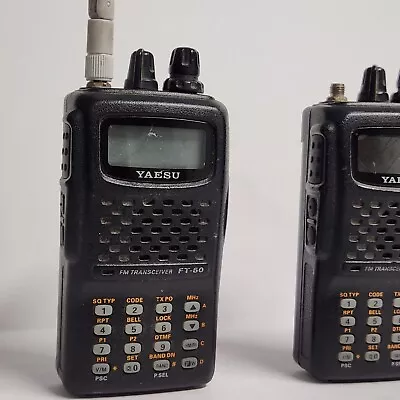 Yaesu FT-60R Dual Band Handheld Radio Transceiver Lot Of 2 One Is For Parts  • $33.45