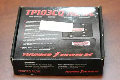 THP103CQACDC Thunder Power TP103CQ-AC/DC 1S LiPo Quad/4-Port (MISSING CHARGER) • $11.95