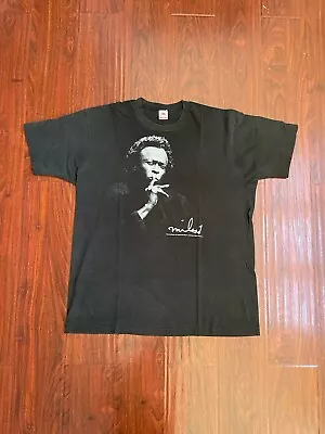 Vintage 90s Miles Davis T-Shirt Size XXL Jazz Music 1992 Portrait History • $129.99