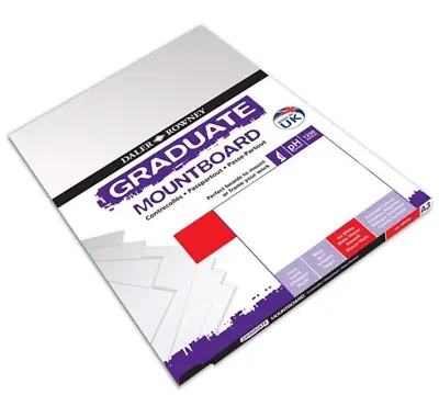 Daler Rowney Graduate A3 Ice White Mount Board Pack Of 4 • £6.97