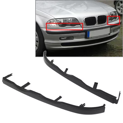 Pair Front Bumper Headlight Lower Molding Trim For BMW 3 Series E46 4Door 97-05 • $25.28