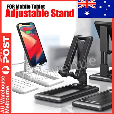 Universal Foldable Adjustable Desk Stand Holder For Mobile Phone Tablet AUSeller • $4.79