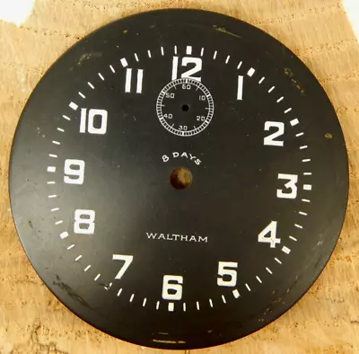 Antique WWII 8 Day Waltham Military Aircraft Clock Dial 69.7mm • $39