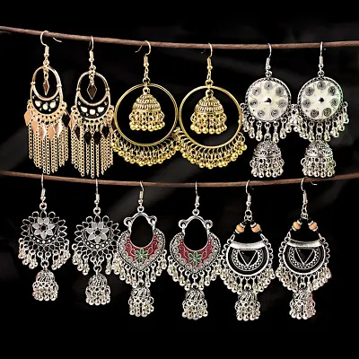 Vintage Boho Classic Tassel Hook Jhumki Earrings Ethnic Gypsy Indian Jewellery • $2.85