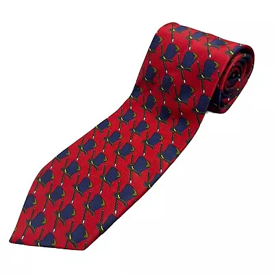 Marco Polo Mens Vintage Designer  Dress Tie Geometric Top Hat Pattern 58  4  • $25