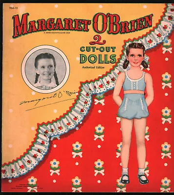 MARGARET O'BRIEN Paper Dolls Whitman #964 - 1946 UNCUT & MINT - NOT A REPRINT • $139.96