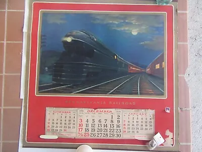 Vtg Orig. 1939 PRR Pennsylvania Railroad Calendar Leader Fleet Of Modernism • £57.86