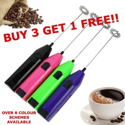 Coffee Latte Hot Chocolate Milk Frother Whisk Frothy Blend Whisker Powerful UK • £4.99