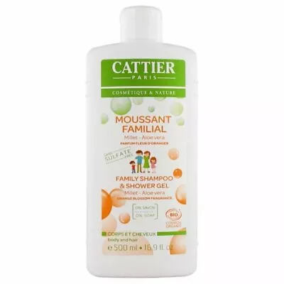Cattier Family Shampoo And Shower Gel Orange Blossom Fragrance 500ml • £34.29