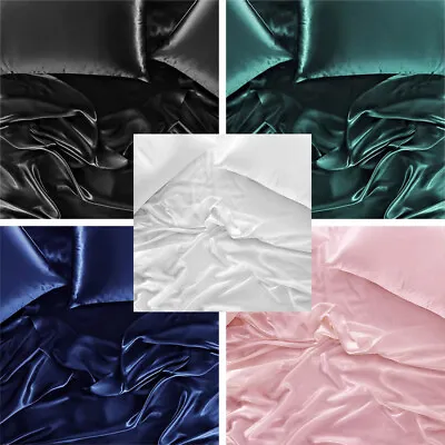 $74.95 • Buy Mia Grace Satin Sheet Sets & Pillowcases - 7 Sizes
