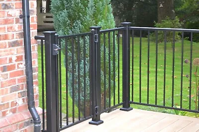 £34 • Buy High Quality Modular Steel Railing Handrail For Decking Patios Fencing All Parts