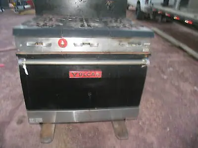 $1400 • Buy Vulcan Commercial Restaurant Kitchen 6 Six Burner Stove Gas Range Standard Oven