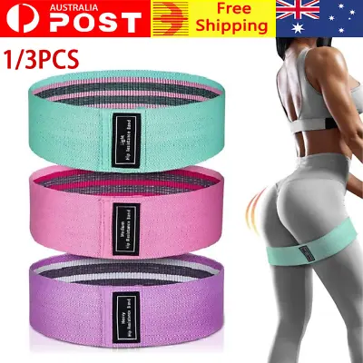 NEW Resistance Booty Bands Fabric Hip Circle Workout Exercise Loop Guide Yoga AU • $13.59