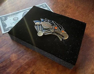 1992 HARLEY DAVIDSON MOTORCYCLES Belt Buckle-Eagle Head/Motor-SISKIYOU-Mint • $79.99