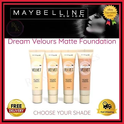 Maybelline Foundation Dream Velvet Soft Matte Hydrating Foundation - NEW • £5.19