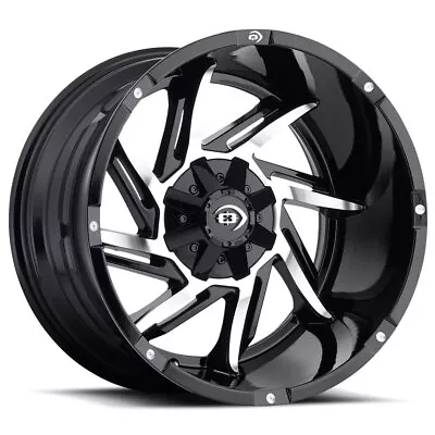 18x9 Vision 422 Prowler Black Machined Face Wheels 6x135/6x5.5 (-12mm) Set Of 4 • $693.76