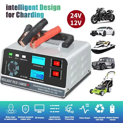 12V 24V 400W 30A Heavy Duty Car Truck Battery Charger Intelligent Pulse Repair • $6.50