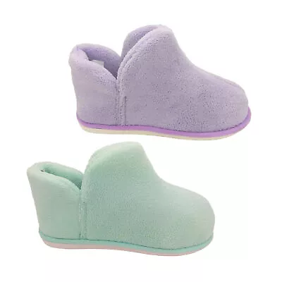 Ladies Slippers Panda Essie Soft Ankle Bootie Slipper Pull On Warm Flat Sole • $29.95