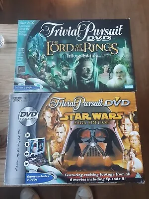 £12 • Buy  Star Wars & Lord Of The Rings Trivial Pursuit Dvd Games Parker Both Unplayed
