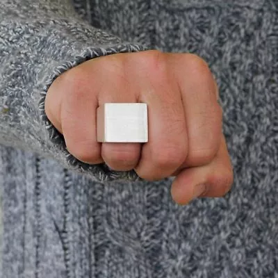 Large Signet Square Ring Gift For Man's Ring 925 Sterling Silver Statement Ring • $38.56