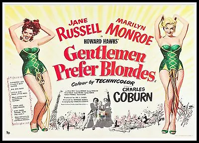 Gentlemen Prefer Blondes Movie Poster A1 A2 A3 • £15.99