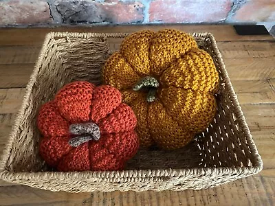 £10 • Buy Handmade Knitted Pumpkins Large Medium Small Various Autumn Colours