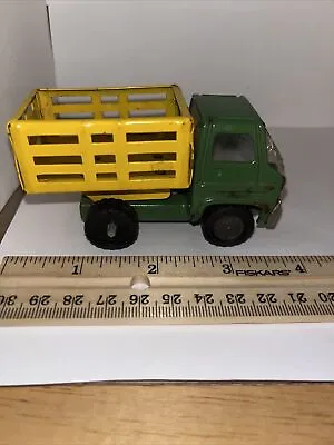 MARX 1960's VINTAGE TOY TRUCK -Yellow Bed Fenced Dump Bed Farm Truck ⭐⭐⭐ • $23