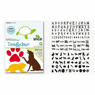 SLICE Design Card PAWS & CLAWS Making Memories Craft RARE RETIRED Dog Cat • $62.90