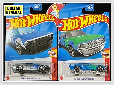 2024 Hot Wheels Dollar General 69 Ford Mustang Boss 302 Silver & Teal Falken Lot • $6.99