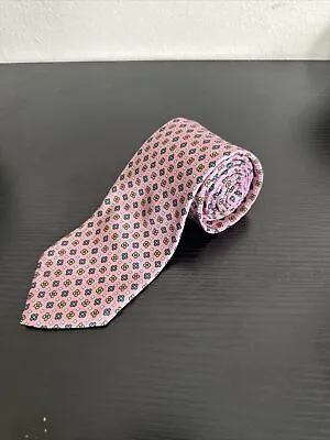 Men’s J.crew Tie Pink Floral 100% Italian Silk • $19.99