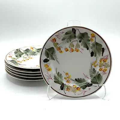 Imperial Russia Vintage Verbilki Francis Gardner Hand Painted Bread Plates 6 Pcs • $99.95