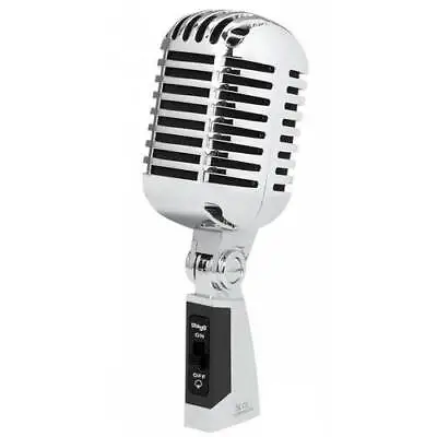 Stagg SDMP40CR Retro Vintage Microphone Dynamic 50's Style Live Performace • £34.99